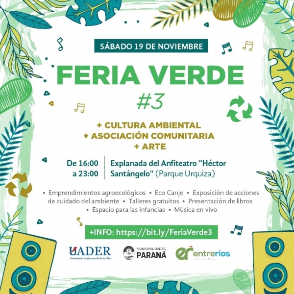 Feria Verde #3: Emprendimientos, Ecocanje, capacitaciones y propuestas culturales