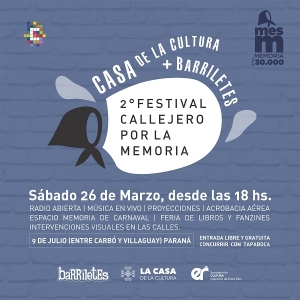 Se viene el 2° Festival Callejero por la Memoria