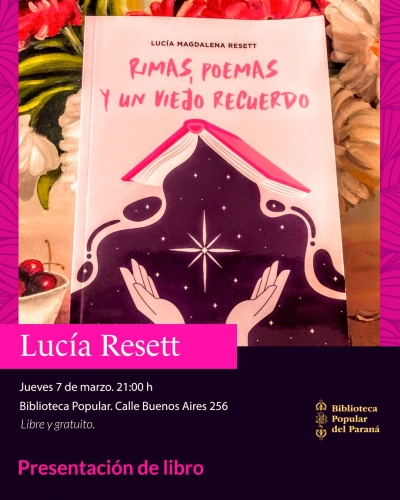 Lucía Resett presenta su libro en la Biblioteca Popular