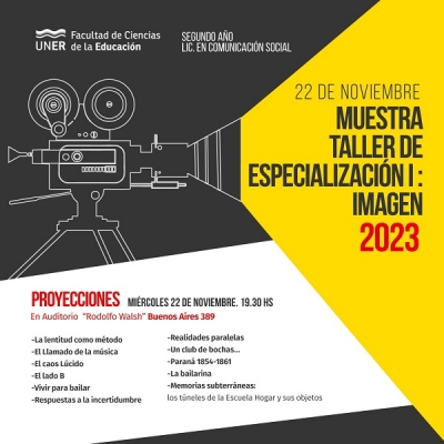 Muestra de cortos del Taller de Imagen 2023